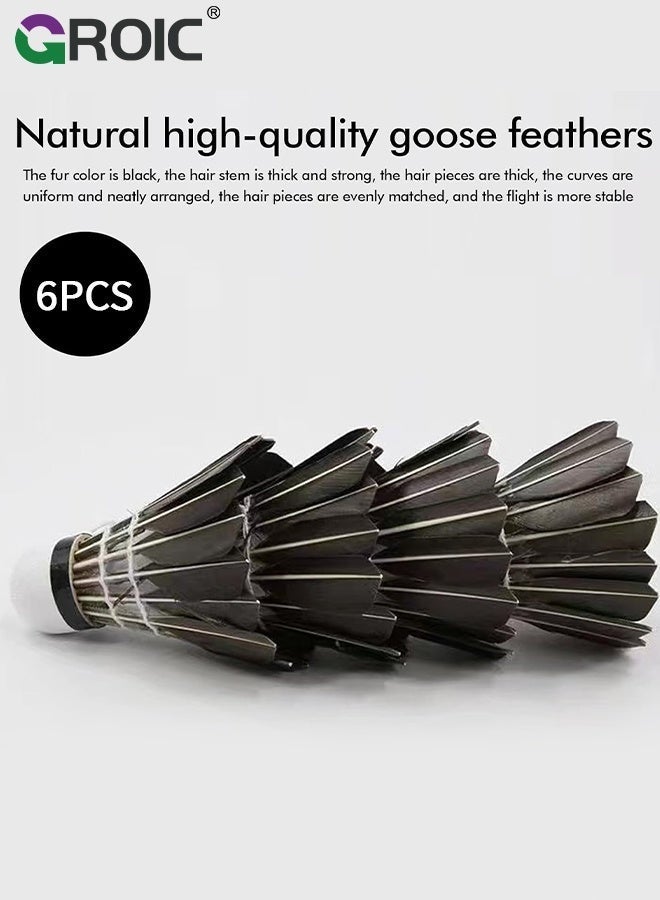 GROIC 6pcs Shuttlecocks, Hight Speed Training Badminton Balls with Great Stability for Indoor Outdoor Sports, Shuttlecock Birdies Durable Sports Training Badminton Balls, Great Stability and Durability - Image 2